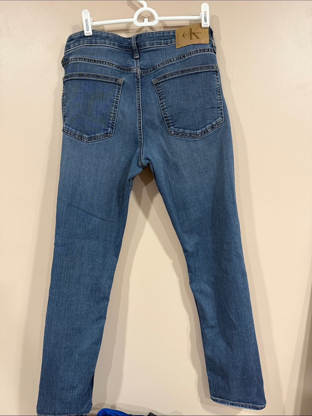 Calvin Klein Men’s Slim Straight Blue Denim Jeans 32x32 - Picture 3 of 3